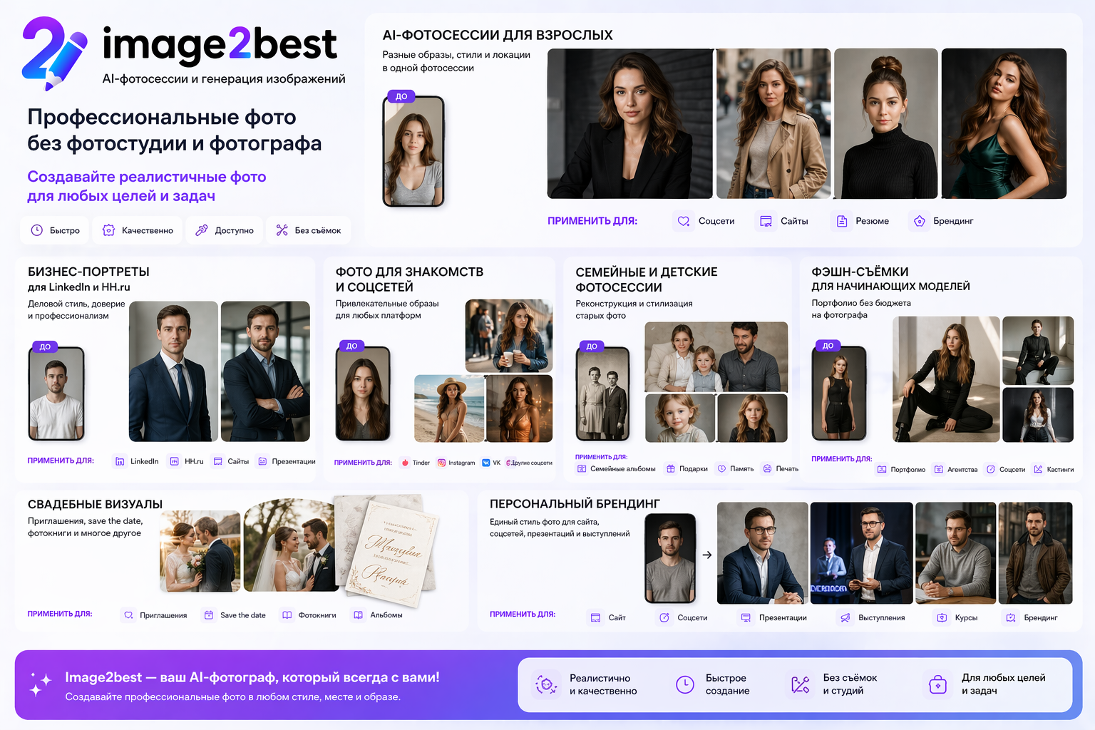 AI-фотосессии, портреты и контент для соцсетей